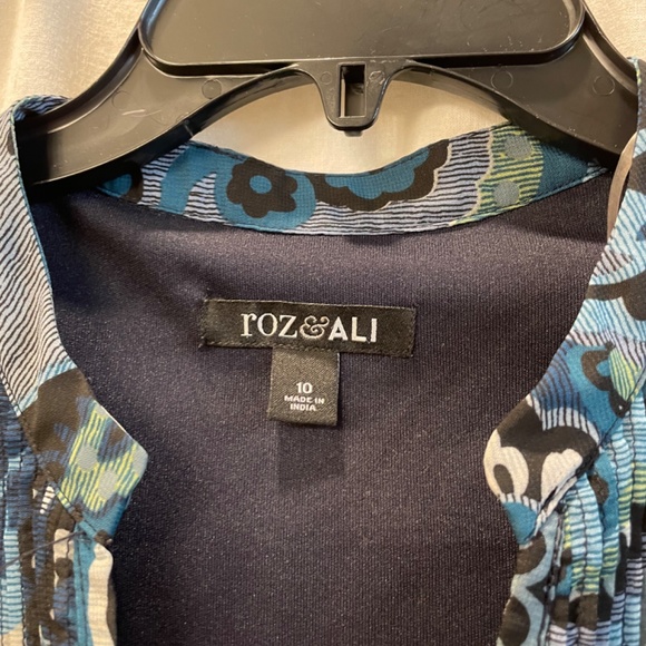 Roz & Ali Chiffon Paisley Dress US Size 10 - Picture 3 of 4